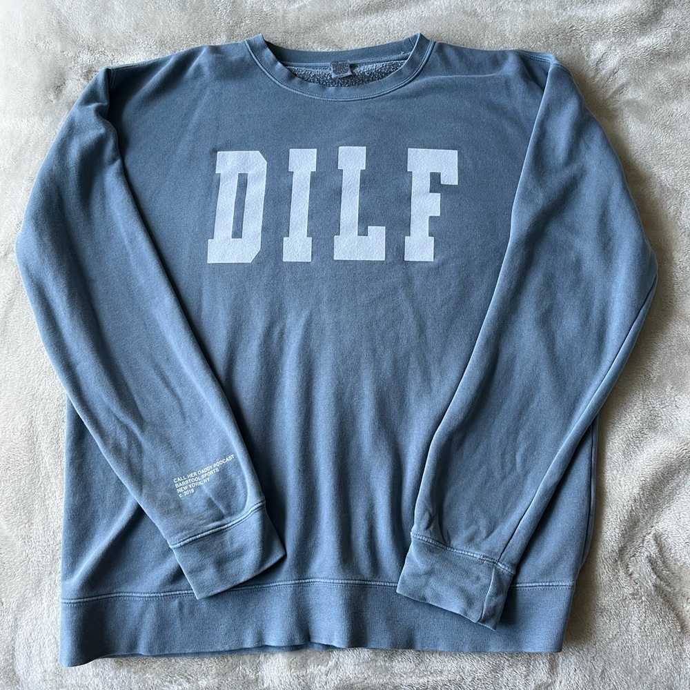 call her daddy merch “dilf” crewneck